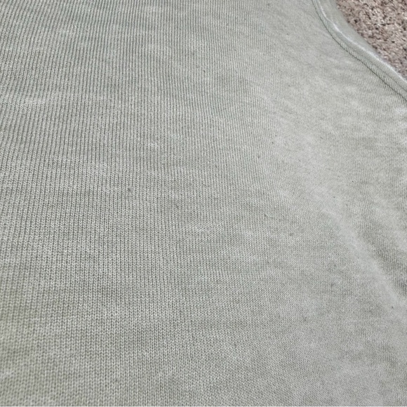 Free People Daisy Sweatshirt Washed Army Green Small S Oversized Heart OB1899422 - Picture 12 of 12